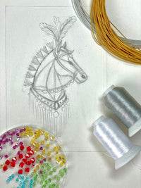 Zodiac Horse - Embroidery on Canvas