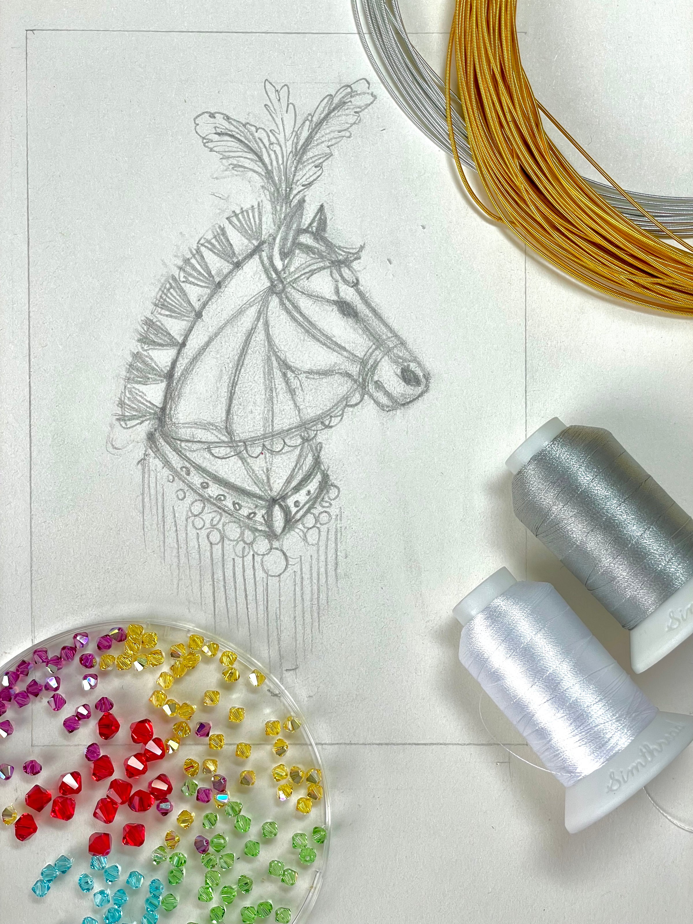 Zodiac Horse - Embroidery on Canvas