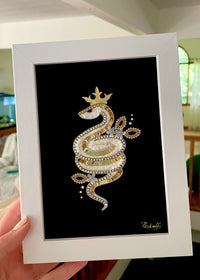 Zodiac Snake - Embroidery on Canvas