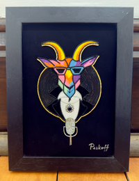 Zodiac Goat - Embroidery on Canvas