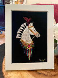 Zodiac Horse - Embroidery on Canvas