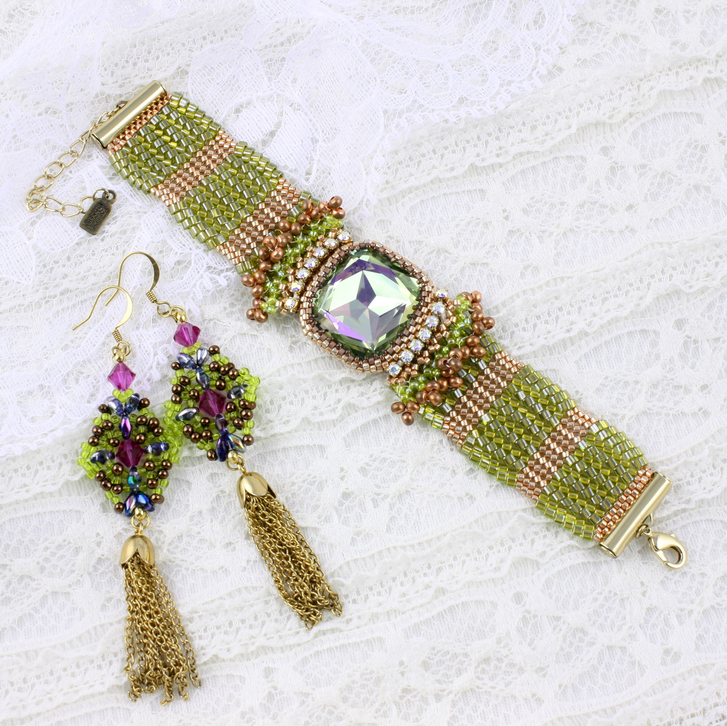 Nebula bracelet - Lime Copper