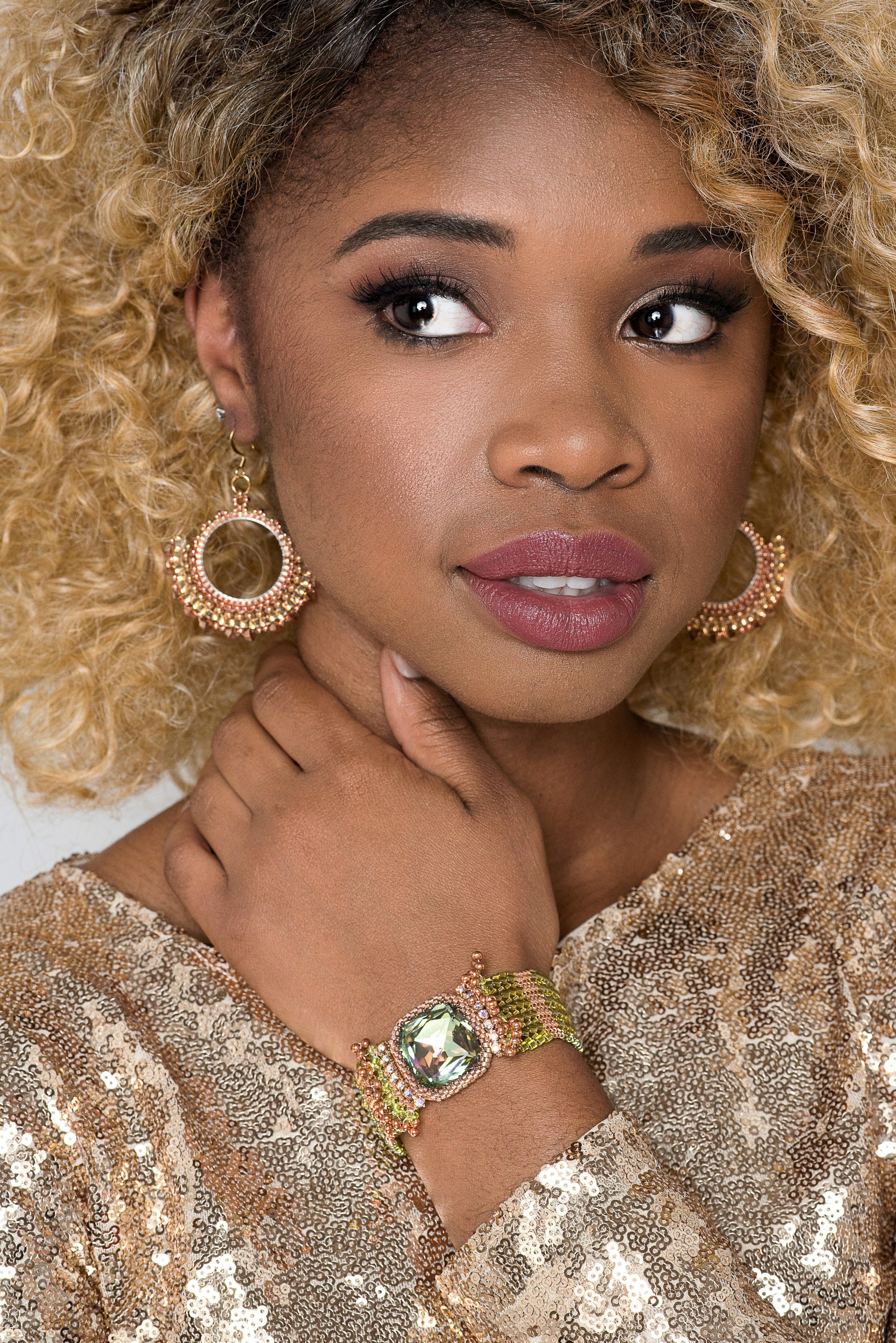 Nebula bracelet - Lime Copper