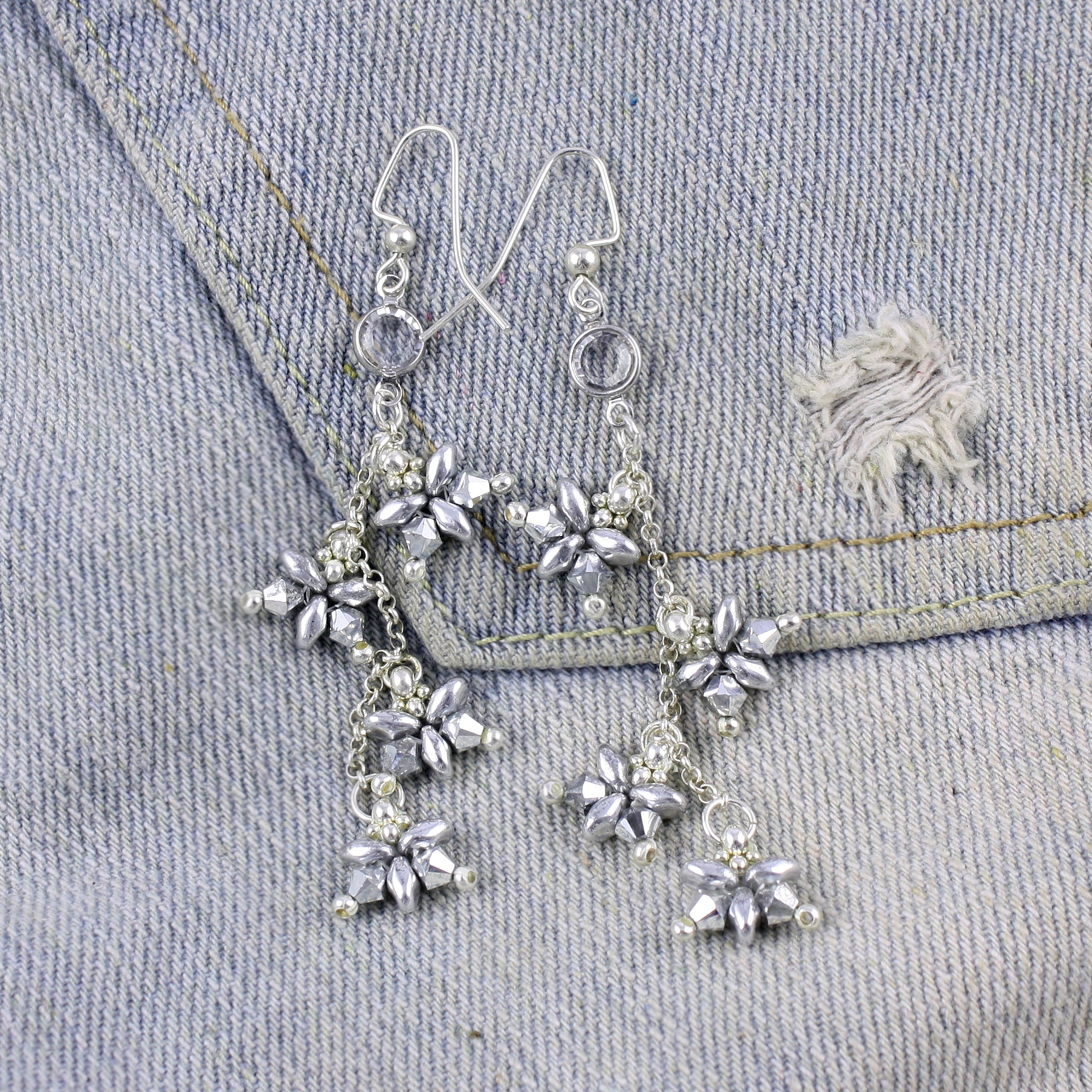 Stardust earrings - Chrome