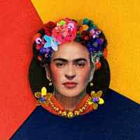 "Frida" - Magnetic Embroidered Pin