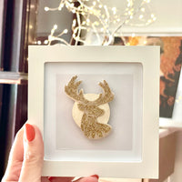 "Golden Deer" - Textile Magnetic Pin