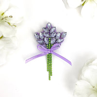 Lavender - Embroidered Magnetic Pin