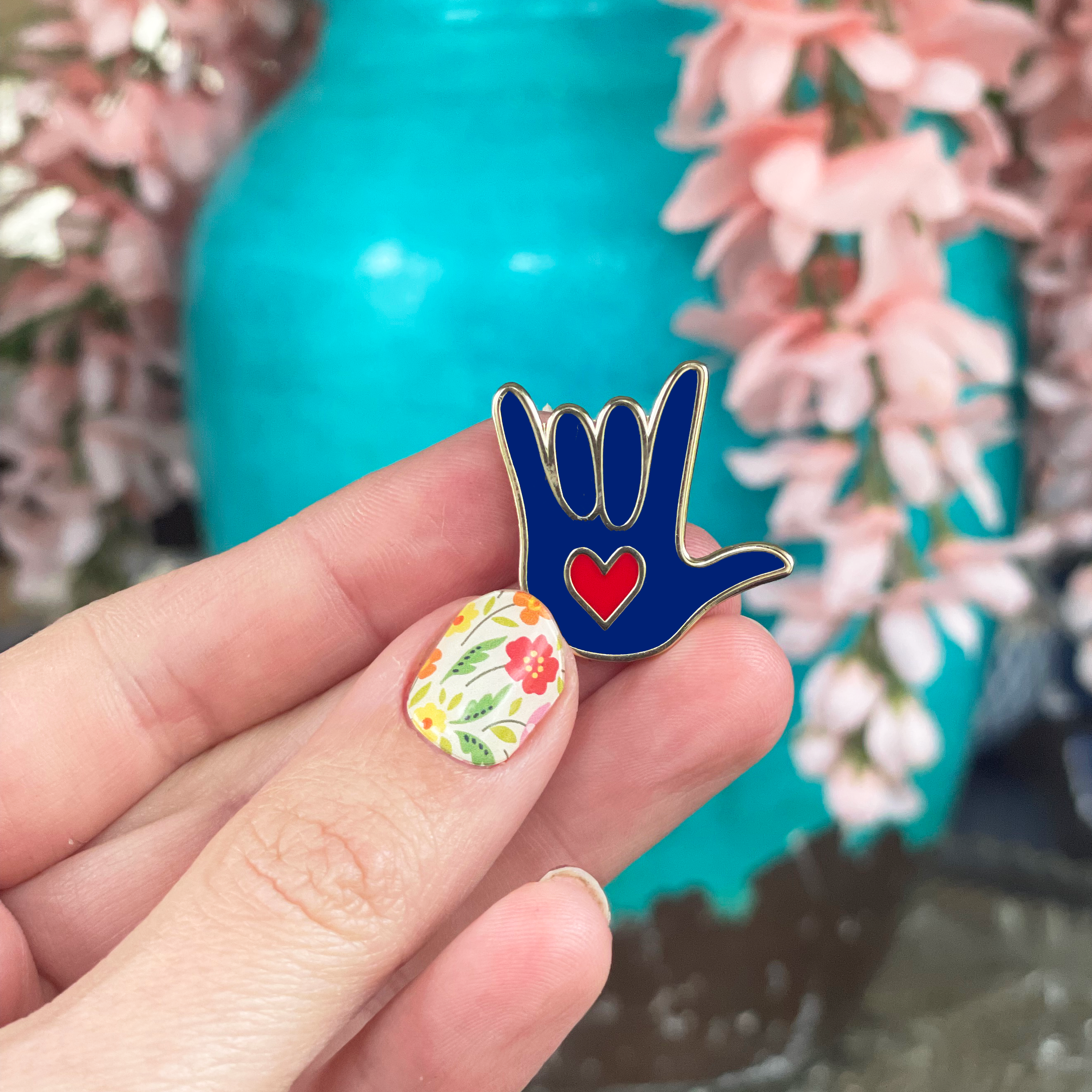 "Love Sign" - Magnetic Enamel Pin