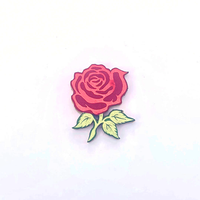 "Red Rose" - Magnetic Textile Pin