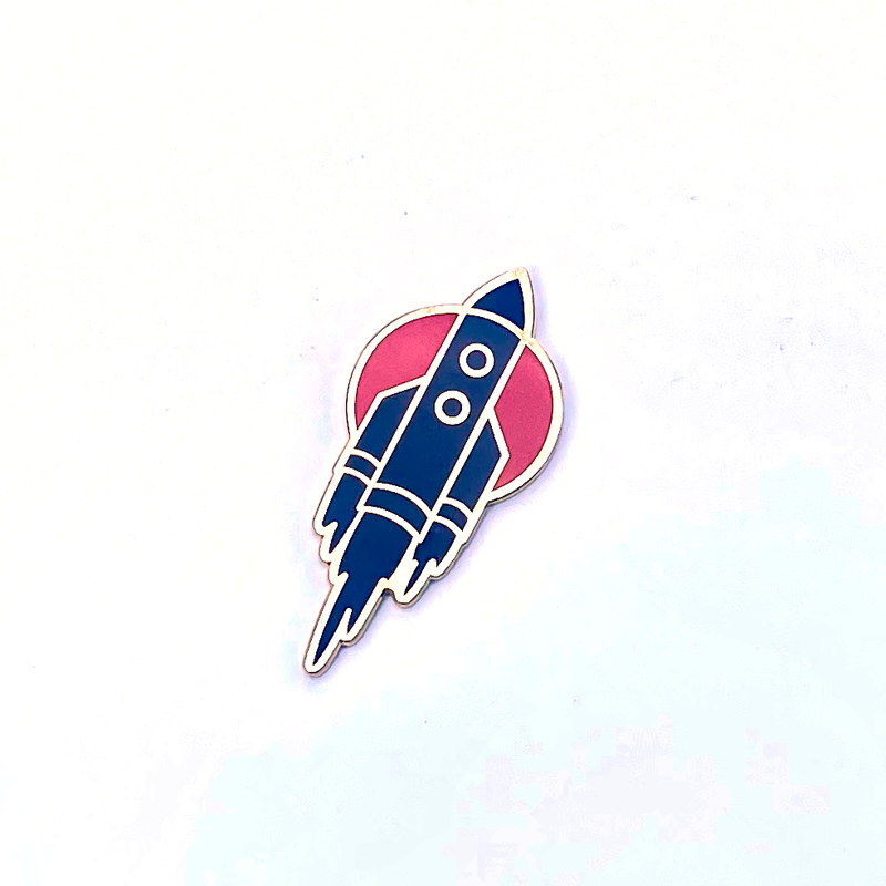 "Retiring to Mars" - Magnetic Enamel Pin