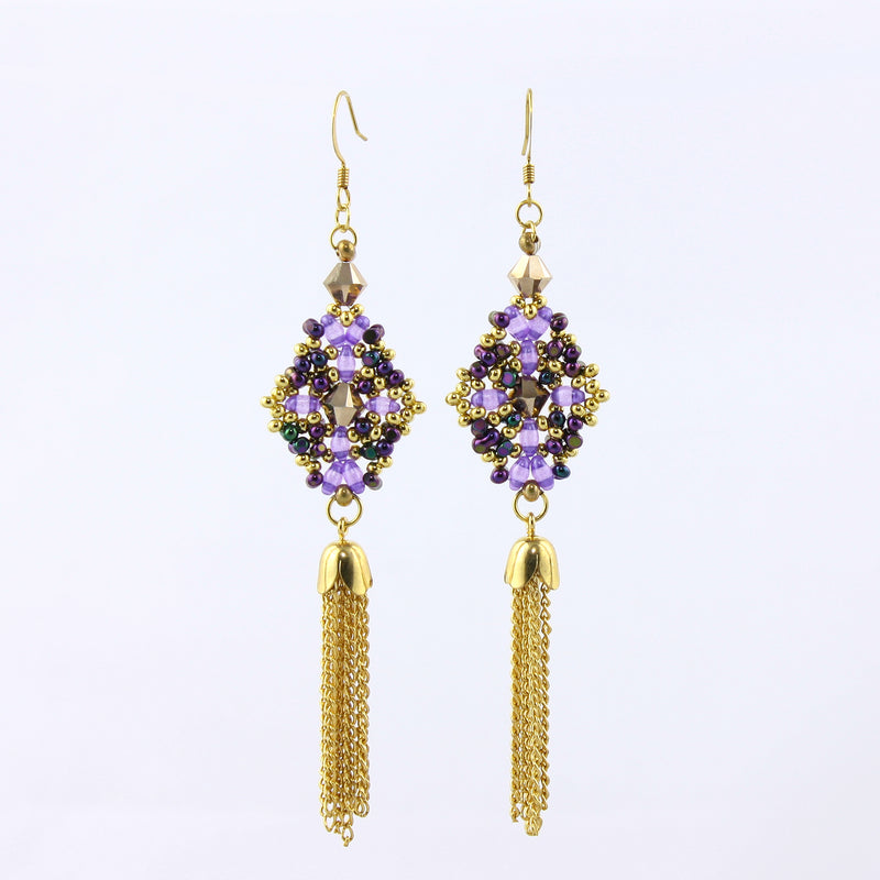 Andromeda earrings - Purple Gold