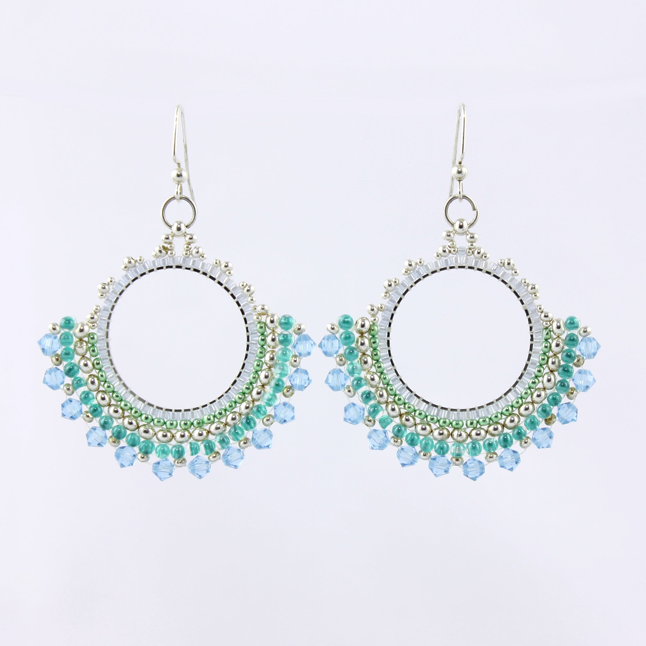 Aqua blue hoops