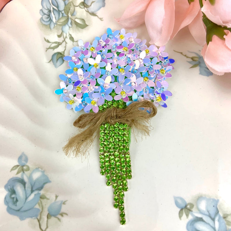 "Forget Me Not" - Embroidered Magnetic Pin