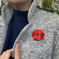 "Poppy" - Magnetic Textile Pin