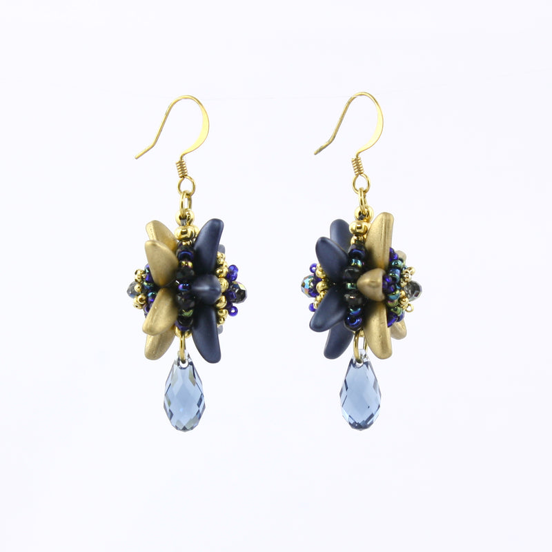 Proxima earrings - Navy Gold