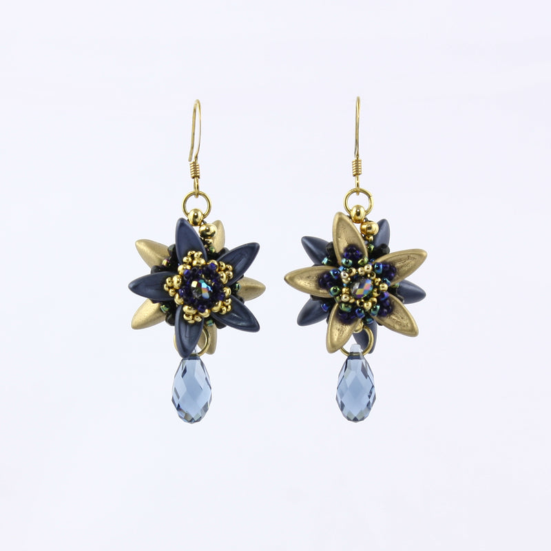 Proxima earrings - Navy Gold